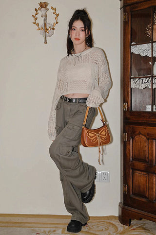 Hollow loose sweater