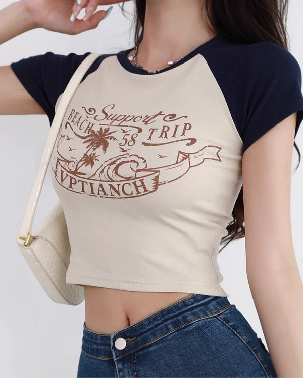 retro slim fit top