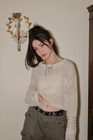 Hollow loose sweater