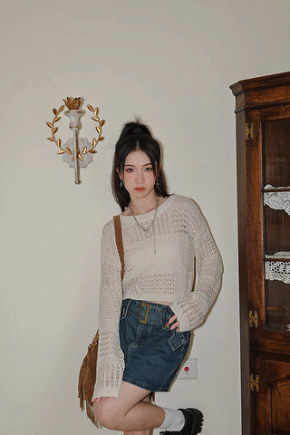 Hollow loose sweater