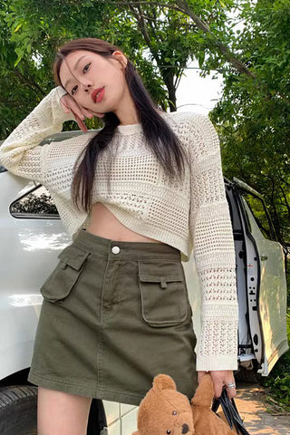 Hollow loose sweater