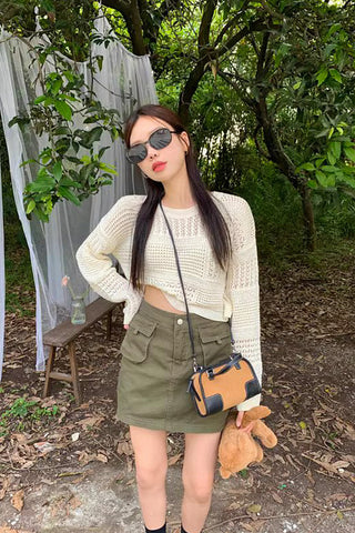 Hollow loose sweater
