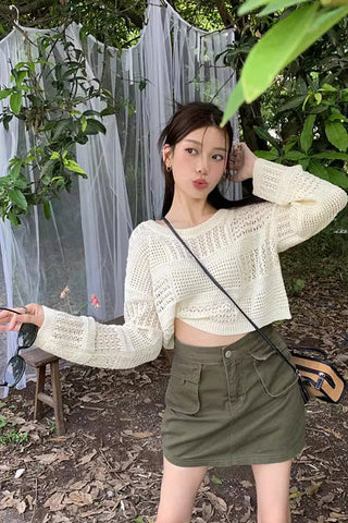Hollow loose sweater