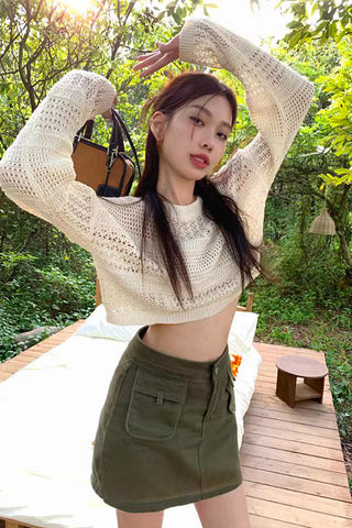 Hollow loose sweater