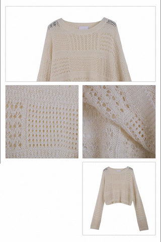 Hollow loose sweater
