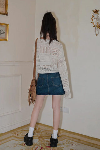 Hollow loose sweater