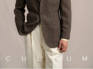 [CULTUM] 1930s Wool Herringbone Check Blazer