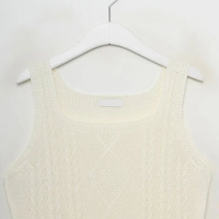 Linen Square Sleeveless Knit