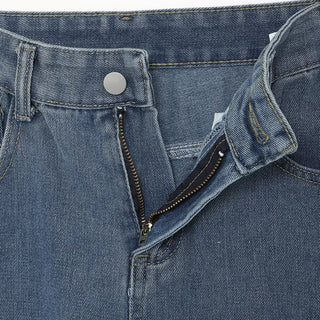 Side fringe denim pants