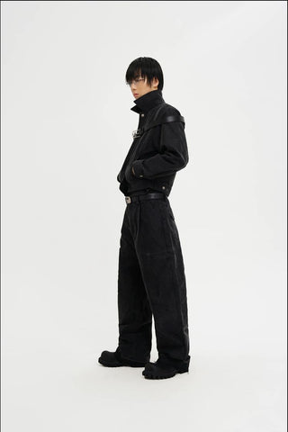 [MASONPRINCE] Washed Cotton Work Jacket & Pants Set