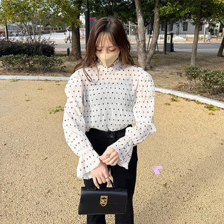 Polka dot blouse