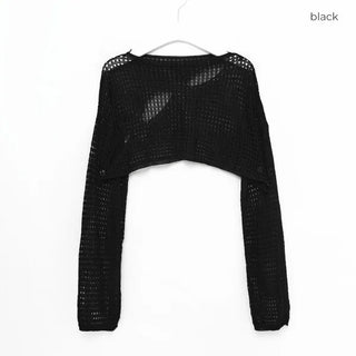 Perforated knit top