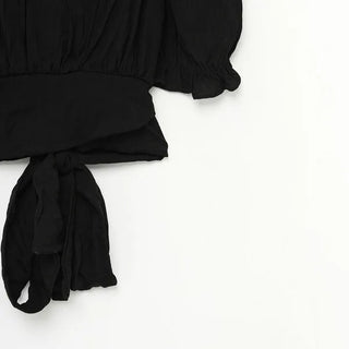 Ribbon crop blouse