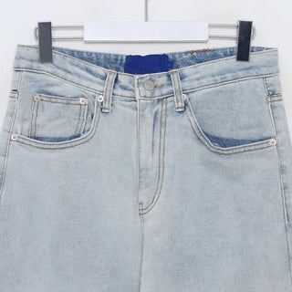 Gradient denim pants