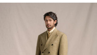 [CULTUM] 1930s Wool Blend Peak Lapel Blazer