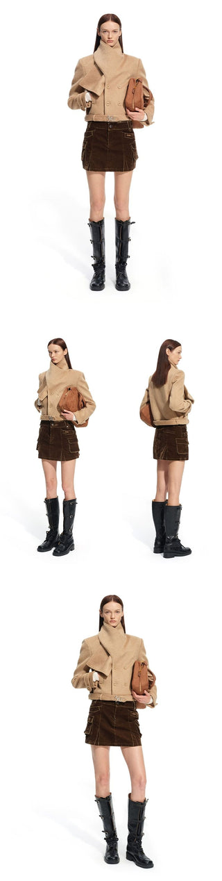 [NOTAWEAR] Shawl Collar Wool Blend Coat