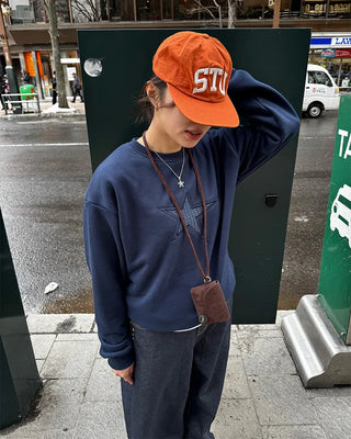 Front star embroidered sweatshirt