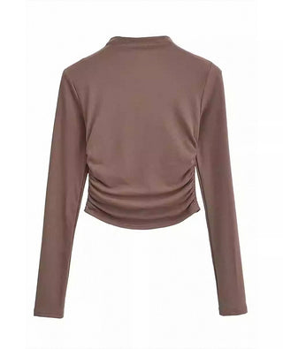 slim turtleneck long-sleeve top