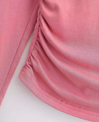 slim turtleneck long-sleeve top