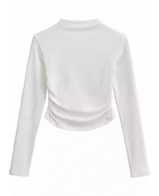 slim turtleneck long-sleeve top