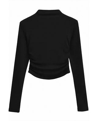 slim turtleneck long-sleeve top