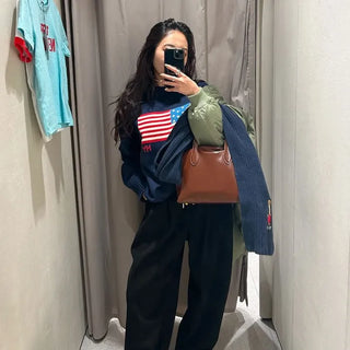 Corduroy strap wide pants