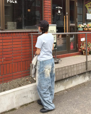 (Unisex) Vintage Camo Denim Pants