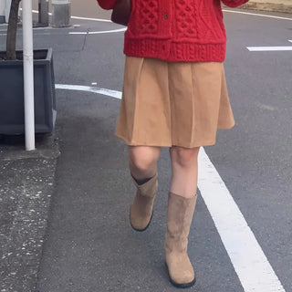 Perrt Suede Midi Skirt