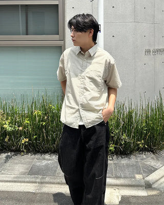 Ethnic striped half shirt