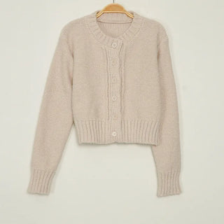 Button-up knit cardigan
