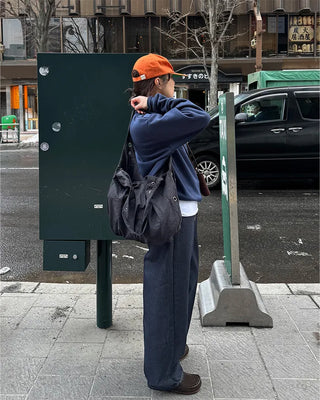Gathered Big Shoulder Bag