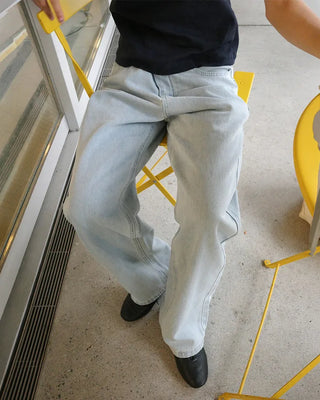 Basic straight denim pants