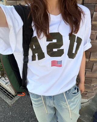 Camouflage Lettering T-Shirt