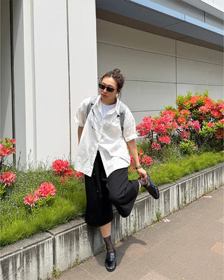 One-pocket half shirt