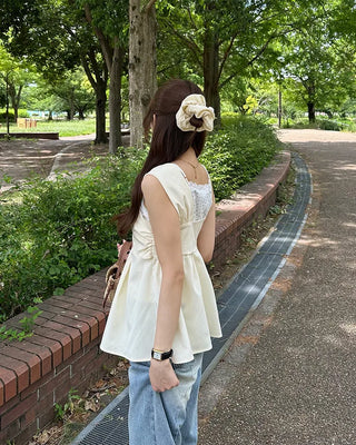 Asymmetrical Twist Bustier Blouse