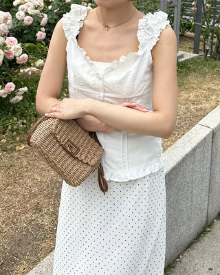 Frilled Shirring Camisole