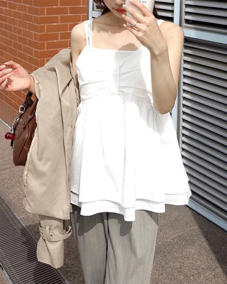 Ribbon flare camisole
