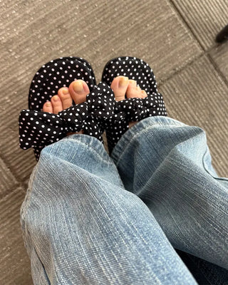 Big Ribbon Mule Sandals