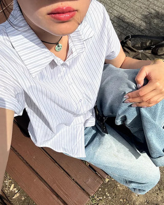 Striped half shirt