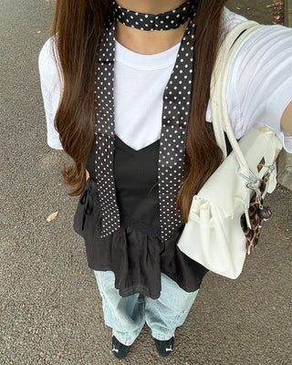 Shirred strap camisole blouse