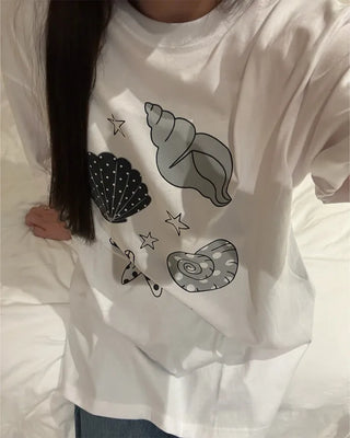 (Unisex) Printed Point Short-Sleeve T-Shirt