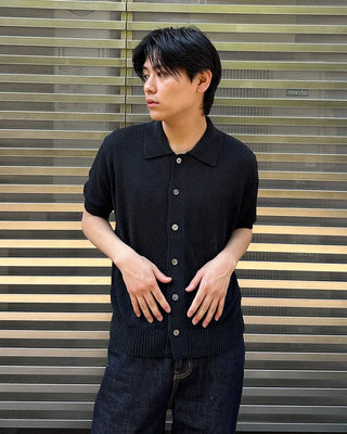 Boucle Collar Short-Sleeve Cardigan