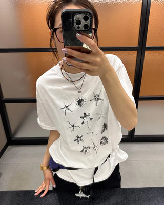 Starfish print T-shirt