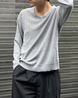 V-neck linen knit
