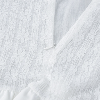 Ruched zip-up crewneck cap sleeve mini dress