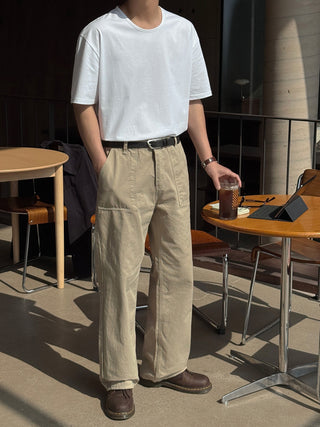Must-have Washed U-Neck  T-shirt