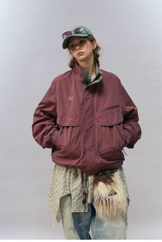 [Monterest] Water-Resistant Stand Collar Work Jacket