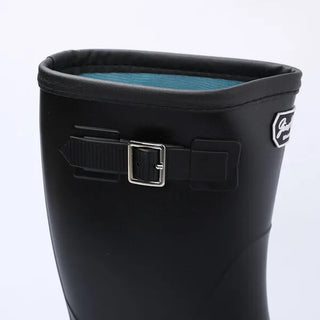 Simple belt medium rain boots