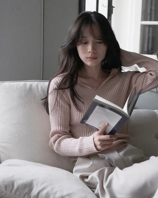 Slim slit ribbed knit - 5 colors