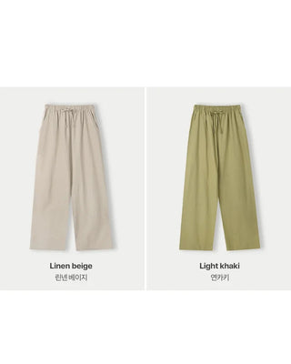 Wood Linen Wide Pants - 6 Colors